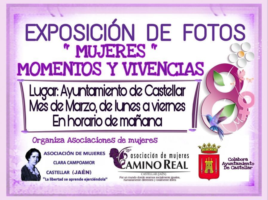 cartel Exposición Mujeres, momentos y vivencias
